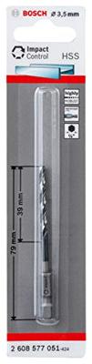Bosch Accessories 2608577051 Bosch Power Tools Metaal-spiraalboor 3.5 mm Gezamenlijke lengte 79 mm 1 stuk(s)