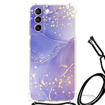 Back Cover voor Samsung Galaxy S21 FE Watercolor Paars