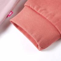 Kindertrui blokontwerp en kattenprint 92 roze - thumbnail