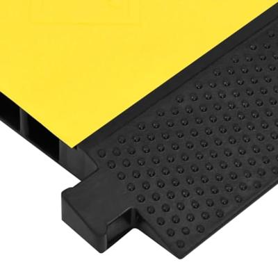 VidaXL Kabelbeschermer drempel met 2 tunnels 100 cm rubber