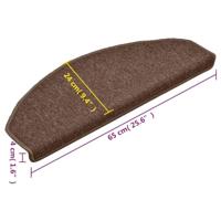 VidaXL Trapmatten 15 st 65x24x4 cm bruin halfrond groot - thumbnail