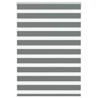 VidaXL Zebra rolgordijn 100x150 cm stofbreedte 95,9 cm donkergrijs - thumbnail