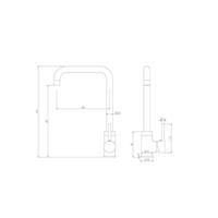 Mengkraan Rousseau Grijs Grafiet Roestvrij staal Blik - thumbnail