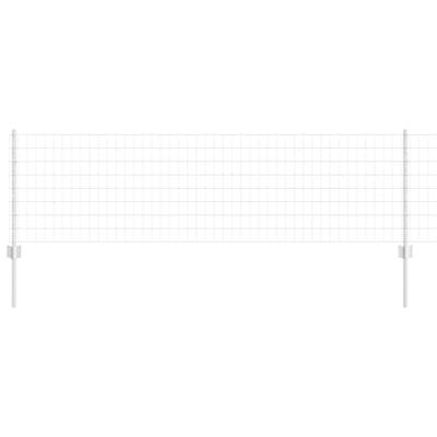 VidaXL Hek met paal zilver 0,6 x 10 m staal