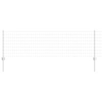 VidaXL Hek met paal zilver 0,6 x 10 m staal - thumbnail