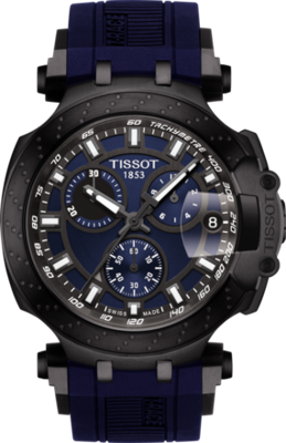 Horlogeband Tissot T1154173704100 / T603041961 Rubber Blauw 21mm