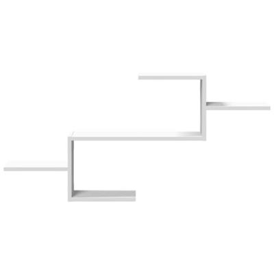 Wandschap 104x15x49 cm bewerkt hout wit Wandschap 104x15x49 cm bewerkt hout wit