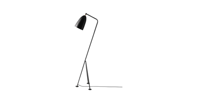 Gubi Grasshoppa Vloerlamp - Mat zwart