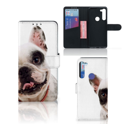 Motorola G8 Power | Telefoonhoesje | Met pasjeshouder | Franse Bulldog Motorola G8 Power | Telefoonhoesje | Met pasjeshouder | Franse Bulldog