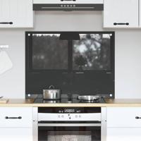 VidaXL Keuken spatscherm donkergrijs 80 x 60 cm gehard glas - thumbnail
