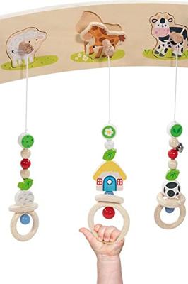 Goki houten babygym boerderijdieren met geluid
