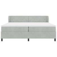 Boxspringbed met donkergrijs fluwelen matras 80x200 cm - thumbnail