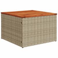 5-delige Loungeset met kussens poly rattan gemengd beige - thumbnail