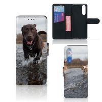 Sony Xperia 5 Telefoonhoesje met Pasjes Honden Labrador - thumbnail