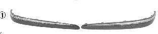 BUMPERLIJST LINKS BUMPER +CHROME met PDC-GATEN 3041483