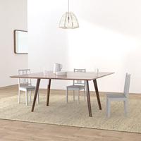 Eetkamerstoelen met kussens 4 st massief hout grijs - thumbnail