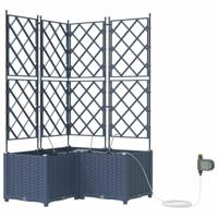 Tuin Bloempot 3 pcs Grijs Staal - thumbnail