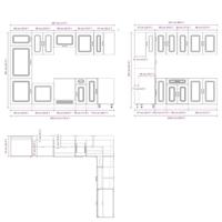 14-delige Keukenkastenset Kalmar bewerkt hout betongrijs - thumbnail