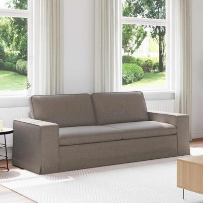 Bank Taupe 222 x 80 x 82 cm Metaal