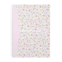 Oxford Floral hardcover spiraalschrift, ft B5, 60 vel, gelijnd, 3 geassorteerde designs - thumbnail