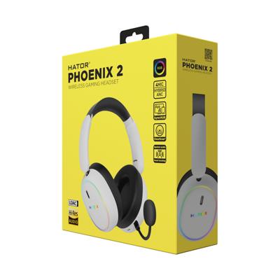 HATOR Phoenix 2 Wireless RF/BT Noise Cancelling RGB Gaming Headset Wit HATOR Phoenix 2 Wireless RF/BT Noise Cancelling RGB Gaming Headset Wit