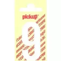 Deco cijfer 9 nobel wit 90 mm Pickup - Pickup