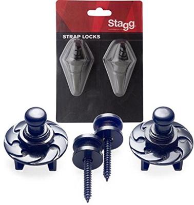 Stagg SSL1BK straplocks zwart