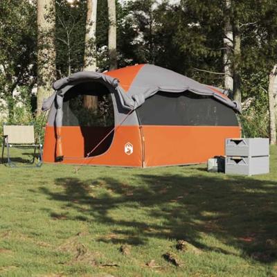VidaXL Tunneltent 6-persoons waterdicht grijs en oranje