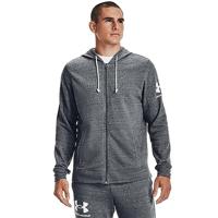 Heren Sportjas Under Armour Terry Zwart Donker grijs - Maat: M - thumbnail