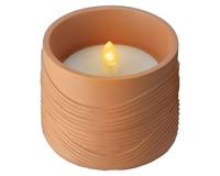 Solar kaars polyresin d10h8 cm 3ass II Lumineo - Lumineo - thumbnail