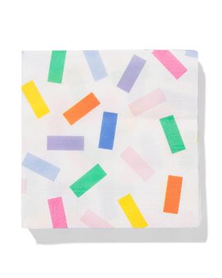 HEMA Servetten 24x24cm papier kleur - 20 stuks (multicolor)