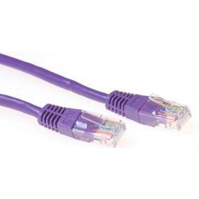 ACT Paarse 15 meter U/UTP CAT6 patchkabel met RJ45 connectoren