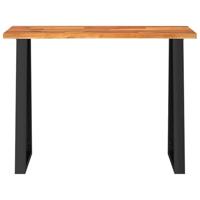 Wandtafel met natuurlijke rand 110x35x80 cm massief acaciahout - thumbnail