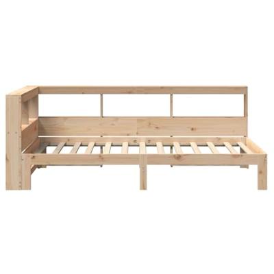 Bed met boekenkast zonder matras massief grenenhout 90x200 cm - thumbnail