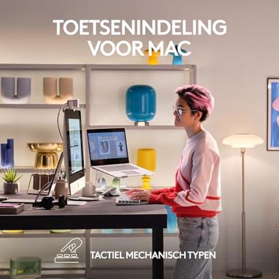 Logitech MX Mechanical Mini Mac toetsenbord Draadloos Wit