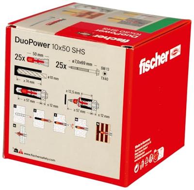 Fischer 535461 DUOPOWER 10x50 S LD 2-componenten plug 50 mm 10 mm 25 stuk(s) - thumbnail