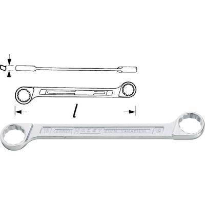 Hazet doppelringschlüssel do-ring key 10x11mm form b/ straight