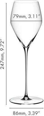 Riedel Wijnglazenset - Champagneglazen - Flutes - Veloce - 570 ml - 4 Stuks