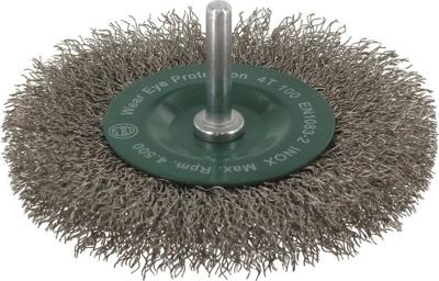 Stiftborstel 100x0.30mm x 12mm gegolfd rvs Stiftborstel 100x0.30mm x 12mm gegolfd rvs