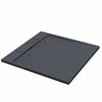 Best Design Douchebak Decent 90x90x3.5 cm Solid Surface Mat Zwart - thumbnail