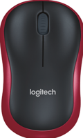Logitech M185 Rood Draadloze Muis - thumbnail