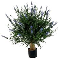 Kunstplant Lavendel Bol UV Blauw 60cm in pot - thumbnail