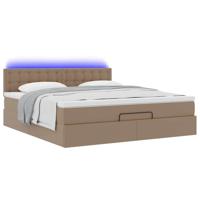 Ottoman bed met matrassen en LED's 120x200cm kunstleer - thumbnail
