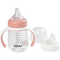 Leerfles 2 in 1 (210 ml) BEABA roze - thumbnail