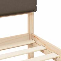 Bedframe met Gevoerd Hoofdgedeelte Taupe 200 x 200 cm - thumbnail