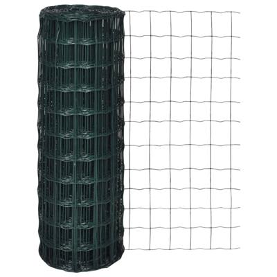 VidaXL Euro hek 10x1,2 m staal groen