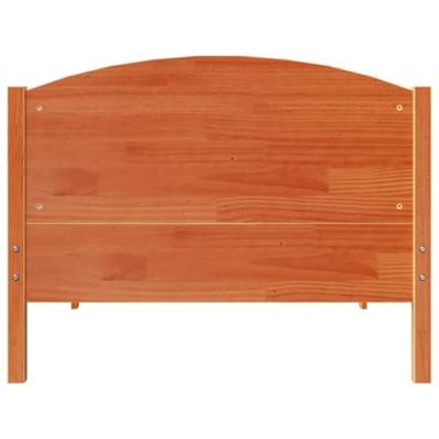 Bedframe zonder matras massief grenenhout wasbruin 100x200 cm