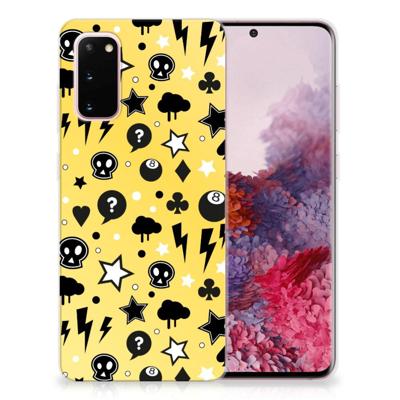 Silicone Back Case Samsung Galaxy S20 Punk Geel Silicone Back Case Samsung Galaxy S20 Punk Geel