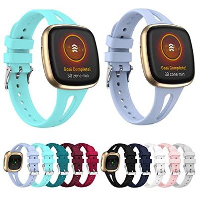 Fitbit Versa 3 & 4 / Sense 1 & 2 - Sportbandje druppel design - Large - Zwart