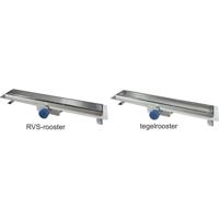 Wiesbaden Tegelrooster RVS Voor Douchegoot 100x7 cm - thumbnail